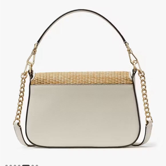Kate Spade Phoebe Embroidered Straw Flap Crossbody - Picture 2 of 4